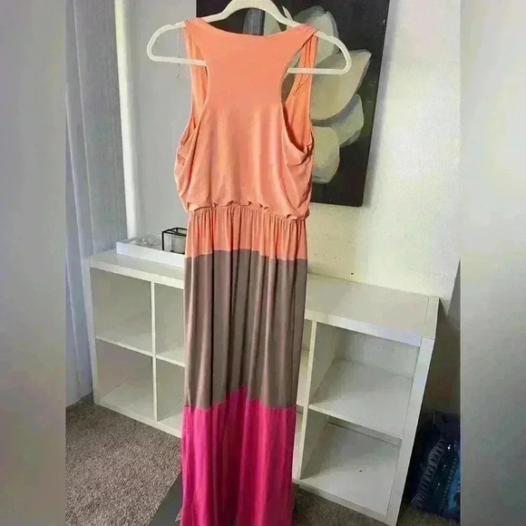 LONDON TIMES Block Color Sleveless Maxi Dress size 6 - Picture 4 of 5